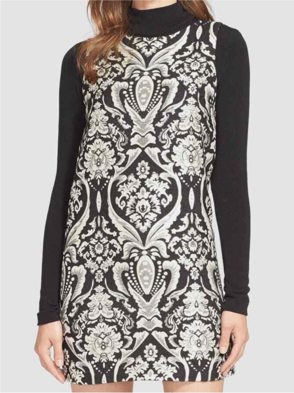 Alice + Olivia Black 'Clyde' Shift Dress Cocktail Dress Size 4